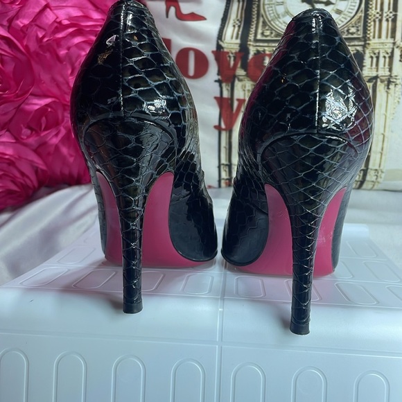 Luciano‎ Padovan High heel shoes with black and red crocodile skin sole, 35 - Picture 4 of 13